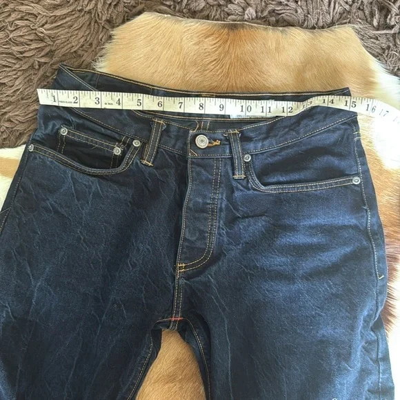 Gustin California Slim Selvedge Button FlyDenim Jeans Straight slim fit size 33